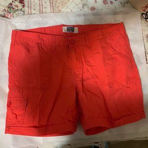 Levi Strauss & Co Signature Rolled Cuff Cargo Shorts, Flamingo Orange,  Sz.16